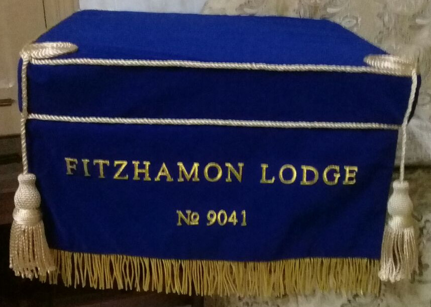 Craft Lodge Bible Cushion & 300mm Dropfall with Lodge Name & No.